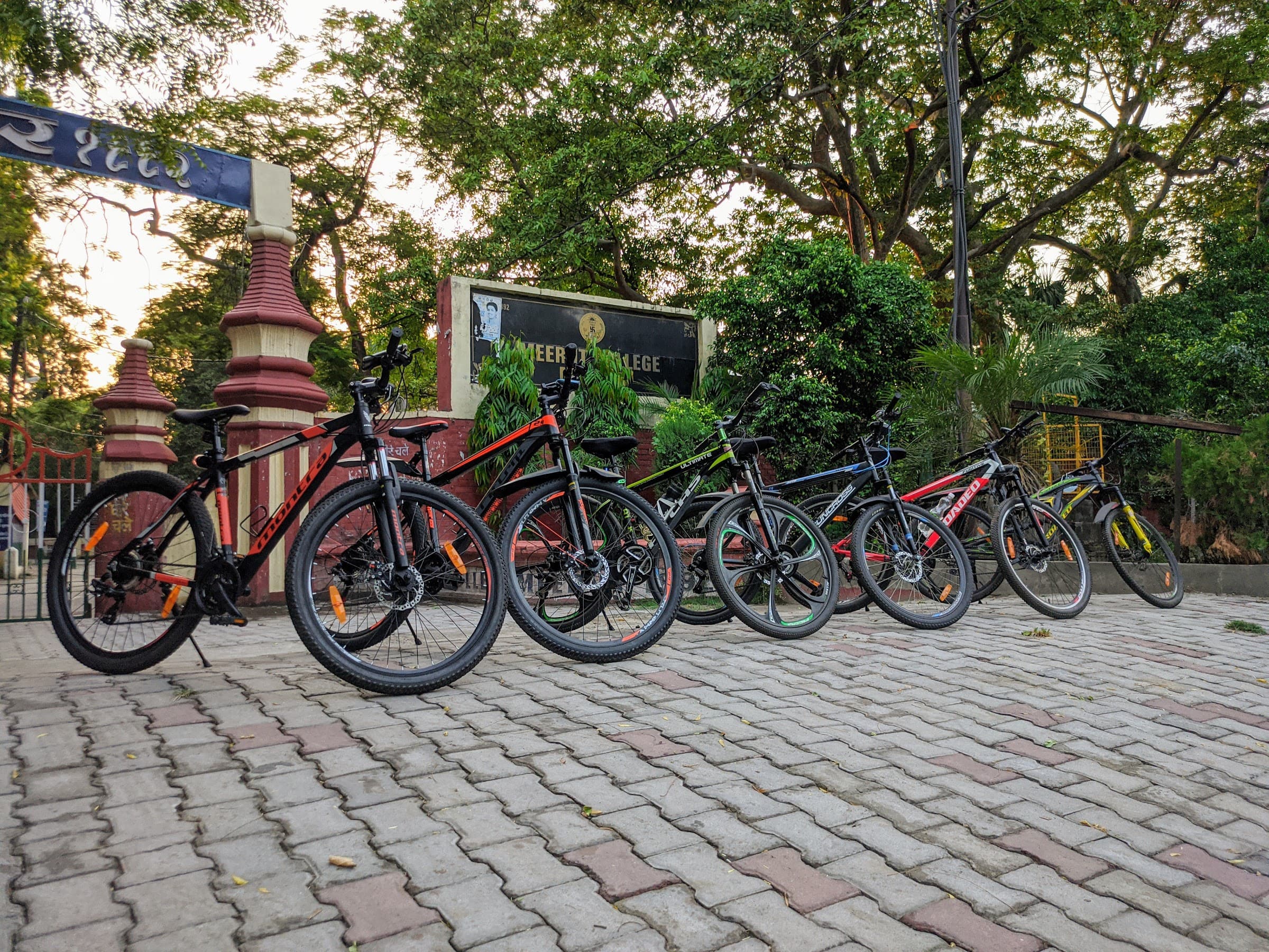 Premium bicycles displayed at Arora & Co. showroom