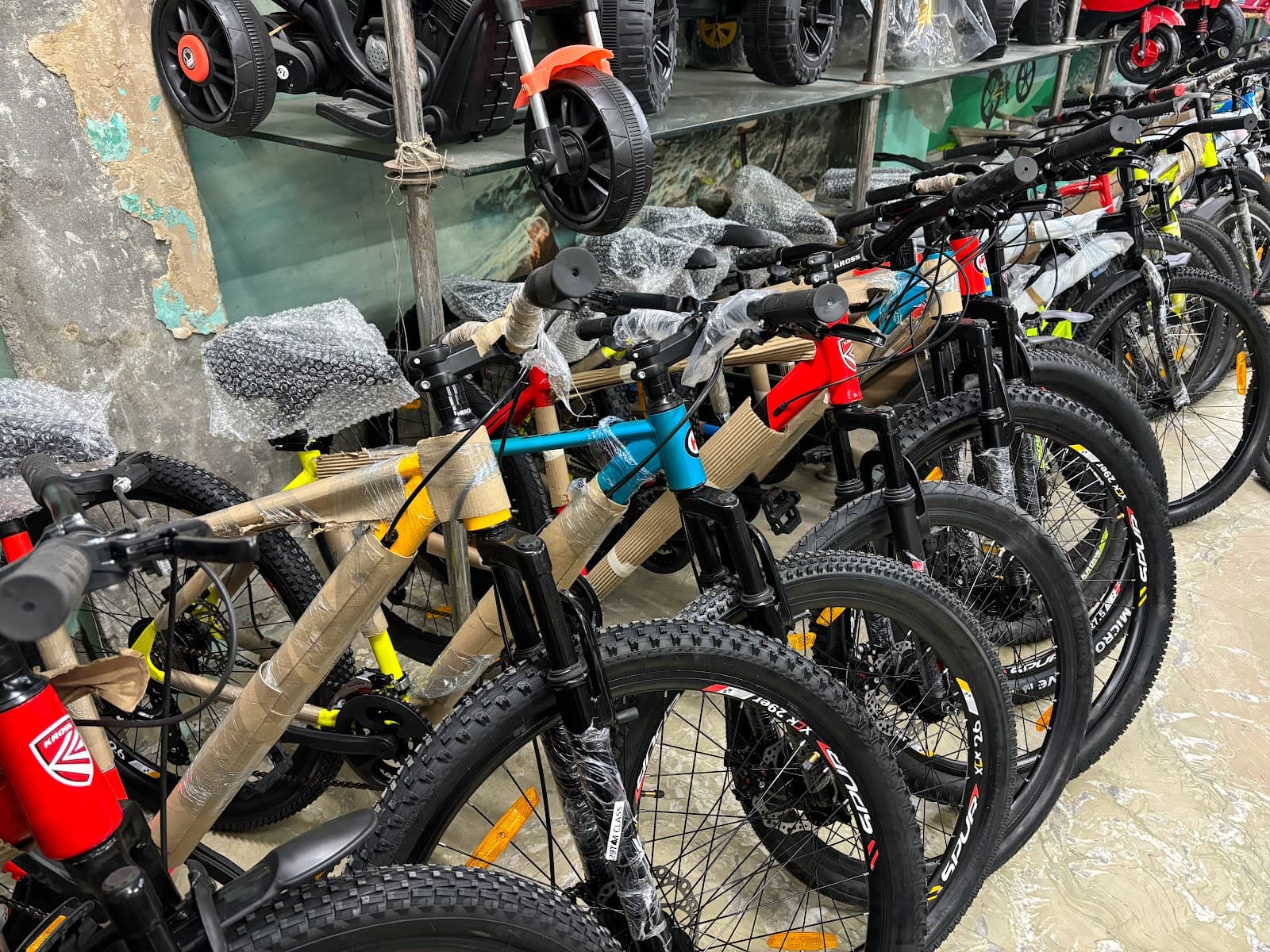 Premium bicycle showroom with bicycles displayed